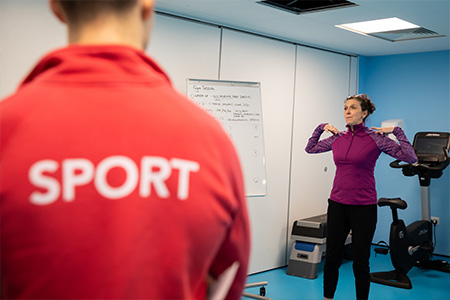 Students in the Sports Lab